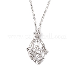 Изготовление ожерелий-мешочков из нержавеющей стали 304 для самородков драгоценных камней&nbsp;NJEW-JN05522-02