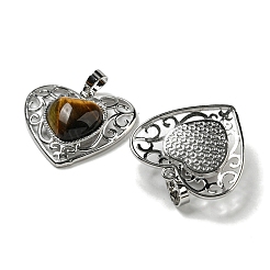 Натуральные подвески в виде персикового тигрового глаза с сердечками в форме любви&nbsp;G-G158-01E