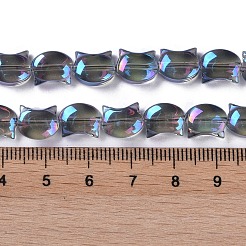 Стеклянные бусины с гальваническим покрытием &nbsp;X-EGLA-Q128-06A-FR02