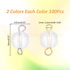 200 шт. круглые подвески-соединители из матового стекла&nbsp;PALLOY-AR00031