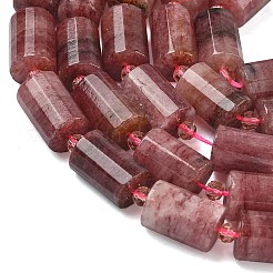 Природного кварца клубники нитей бисера&nbsp;G-G453-E11-10x14mm