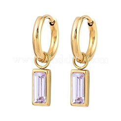 Серьги-кольца прямоугольной формы из нержавеющей стали 304&nbsp;EJEW-I320-29G