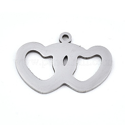 Anlaufgeschützte Charms aus Edelstahl zum Valentinstag 201&nbsp;LS-STAS-S081-078