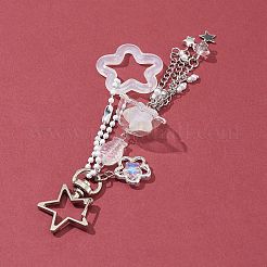 Брелки с подвесками из акрила и стекла&nbsp;KEYC-FZ00002