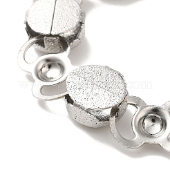 Не тускнеющий браслет из плоской круглой цепочки из нержавеющей стали 304&nbsp;BJEW-Q776-02A-02