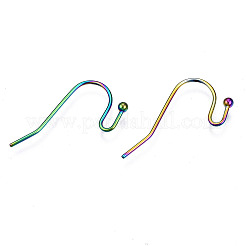 Crochets de boucles d'oreilles français en acier inoxydable 304 avec placage ionique (IP)&nbsp;LS-STAS-S119-017