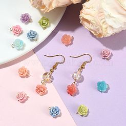 14 breloque fleur sculptée en corail synthétique teint en 7 couleurs&nbsp;PALLOY-FS00080