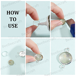 Cabochon in vetro trasparente 100 pz 5 stili&nbsp;GGLA-BBC0001-04