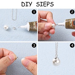 304 нержавеющая сталь чашечка жемчужные штифты булавки подвески&nbsp;STAS-K210-09B-S