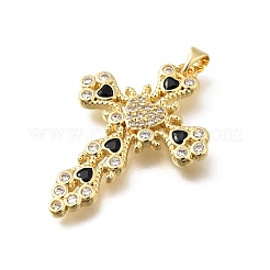 Ottone micro spianare pendenti zirconi&nbsp;KK-Q066-37G-02