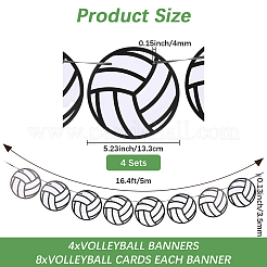 8 x Papierbanner zur Dekoration von Sportpartys&nbsp;AJEW-CN0007-14A
