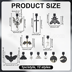 12 bouchon anti-poussière gothique en plastique pour téléphone portable&nbsp;HJEW-ME00123