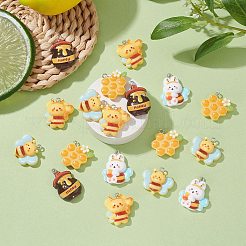 20 Stück 5 Stile Bienen-Thema undurchsichtige Harzanhänger&nbsp;RESI-CJ0003-81