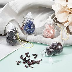 Прозрачное стекло желая бутылка кулон украшение&nbsp;HJEW-PH0001-29