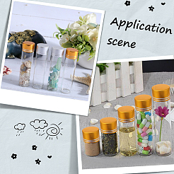 24 шт. 2-х цветные прозрачные стеклянные бутылки-контейнеры для бусин&nbsp;CON-SC0001-13C-02