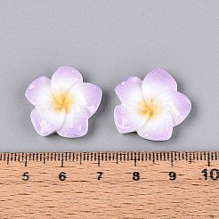 Кабошоны из непрозрачной смолы в виде цветка плюмерии&nbsp;CRES-T025-30E-02