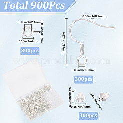 300 de las PC de bronce ganchos pendiente&nbsp;KK-SP0002-59S