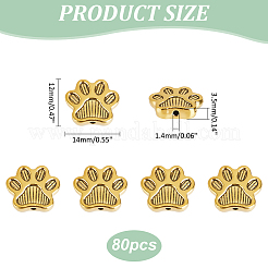 80 шт. бусины из сплава в тибетском стиле&nbsp;TIBEB-PH0005-21AG