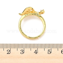 Регулируемые кольца для пальцев с микропаве из кубического циркония из латуни&nbsp;RJEW-P185-01G