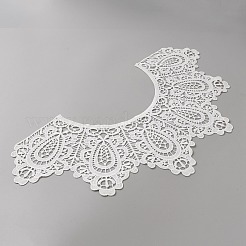 Colletto in pizzo floreale ricamato in seta di latte&nbsp;LS-DIY-WH0504-123F