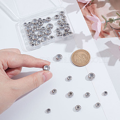 48 шт. 4 вида бусин из нержавеющей стали&nbsp;STAS-ME0002-44