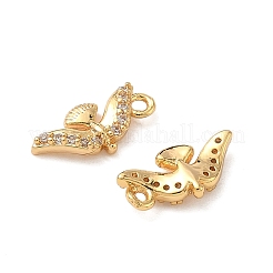 Латунные микропаве прозрачные кубические циркониевые подвески&nbsp;KK-B160-14G