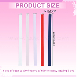 6 шт. 6-цветный силиконовый чехол для мобильного телефона с ремешком на запястье&nbsp;AJEW-DR0002-51