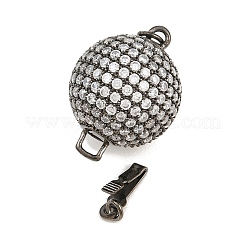 Chiusure a scatola con micro pavé di zirconi chiari in ottone&nbsp;CU-CBA8324-01B