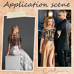 Полиэстер женские шифоновые накидки&nbsp;AJEW-WH20070-005B