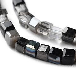 Стеклянные бусины с гальваническим покрытием &nbsp;GLAA-P056-02A