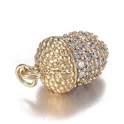 Осенняя тема латунные микро прозрачные подвески с кубическим цирконием&nbsp;ZIRC-F120-081G