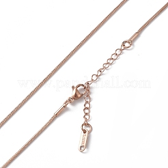 Collana a catena tonda con serpente in acciaio inossidabile 304 placcata ionica (ip) per uomo e donna&nbsp;NJEW-K245-016A