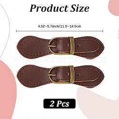 Вырезанная полая 2шт кожаная пряжка-тогл&nbsp;AJEW-CL0001-26C