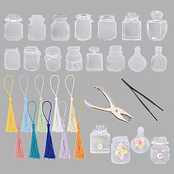 DIY transparentes Blanko-Lesezeichen-Set&nbsp;DIY-GL0004-21
