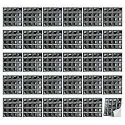 Autocollants carrés en pvc 3d auto-adhésifs en mosaïque, avec film brillant, pour la décoration murale du salon tv, noir, 10x10x0.02 cm, 10 feuilles / set