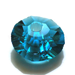 Imitazione branelli di cristallo austriaco, grado aaa, sfaccettato, rotondo e piatto, dodger blu, 8x4mm, Foro: 0.9~1 mm