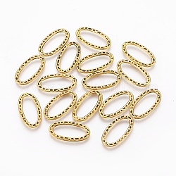Alloy Oval Linking Rings, Tibetan Style,  Cadmium Free & Nickel Free & Lead Free, Antique Golden, 23x13x1mm, about 1045pcs/1000g