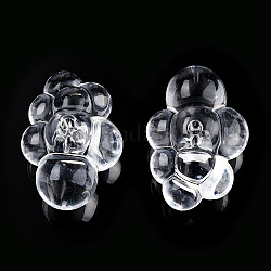 Perles en acrylique transparente, nuage, clair, 33x22.5x16.5mm, Trou: 2.5mm