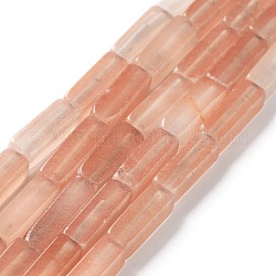 Натуральный розовый авантюрин бисер нитей, кубоид, 12.5~13.5x3~5x3~4.5 мм, отверстие : 1 мм, около 30~32 шт / нитка, 15.1~15.9 дюйм (38.5~40.5 см)
