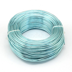 Round Aluminum Wire, Flexible Craft Wire, for Beading Jewelry Doll Craft Making, Pale Turquoise, 15 Gauge, 1.5mm, 100m/500g(328 Feet/500g)