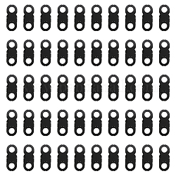 Chgcraft 100 Stück seitliche Kunststoffschnallen, Robuste Druckknöpfe für Rucksäcke, Hüfttasche, Schwarz, 27.5x11x5 mm, Bohrung: 6 mm