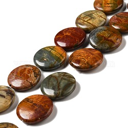 Fili di perline di picasso pietra naturale / picasso, rotondo e piatto, 25x7mm, Foro: 1.5 mm, circa 16pcs/filo, 15.75'' (40 cm)