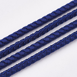 Cordones de fibra acrílica, azul oscuro, 3mm, alrededor de 6.56 yarda (6 m) / rollo