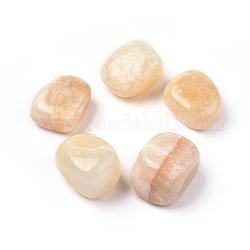 5pcs perles de jade topaze naturelle, pierre roulée, gemmes de remplissage de vase, pas de trous / non percés, pépites, 20~35x13~23x8~22mm