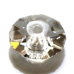 Imitazione branelli di cristallo austriaco, grado aaa, sfaccettato, rotondo e piatto, chiaro, 4.5x2.5mm, Foro: 0.7~0.9 mm