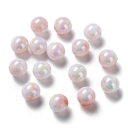 Perle acriliche opache bicolore, tondo, corallo, 10mm, Foro: 1.8 mm, circa 1020pcs/500g