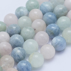 Chapelets de perles en morganite naturelle, ronde, Grade a, 8~8.5mm, Trou: 1mm, Environ 51 pcs/chapelet, 15.7 pouce (40 cm)