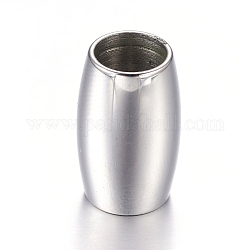 Barrel 304 ​​Edelstahl Magnetschließen, Edelstahl Farbe, 21x10 mm, Bohrung: 6 mm