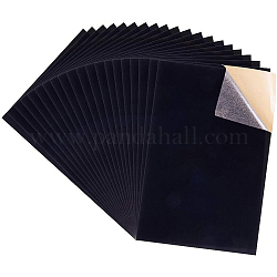 BENECREAT 40PCS Velvet (Black) Fabric Sticky Back Adhesive Back Sheets, A4 Sheet (8.27