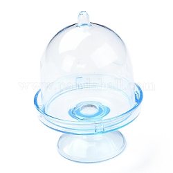 Transparente Plastiktüte für Süßigkeiten, mit Kappe, für Hochzeitssüßigkeiten/Kuchendisplay, Himmelblau, 5.8x7.7 cm, Innendurchmesser: 5 cm